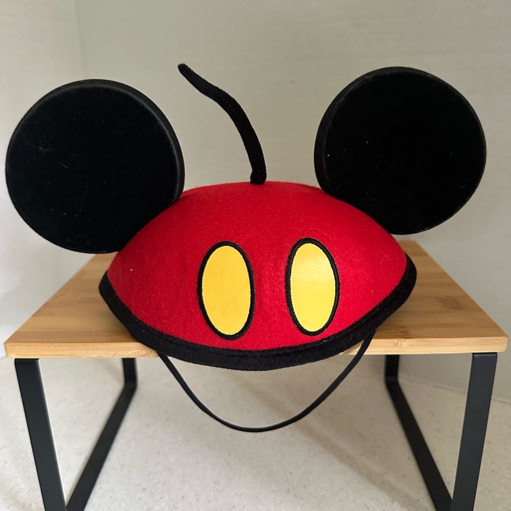 Disney Mickey Mouse Red & Black Ears Cap. Made in Thailand. Collectible